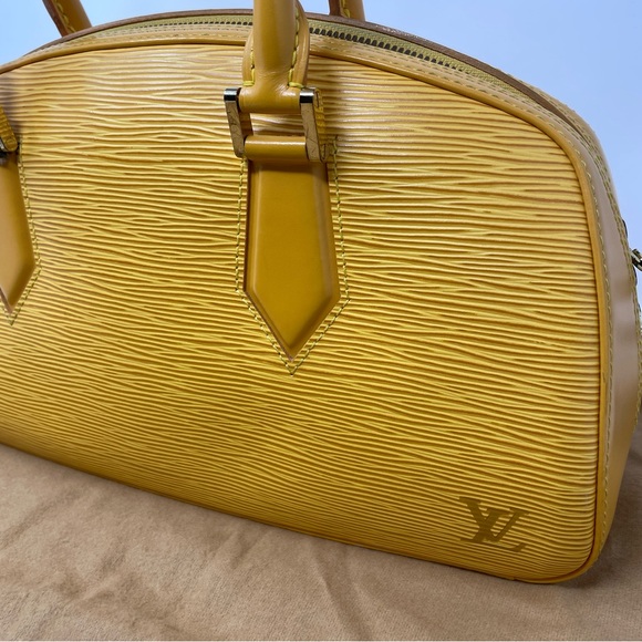 LOUIS Vuitton LV Hand Bag Jasmin Yellow Purse with Wallet - Picture 2 of 16